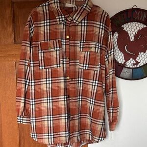 Plaid Button-Up Shirt